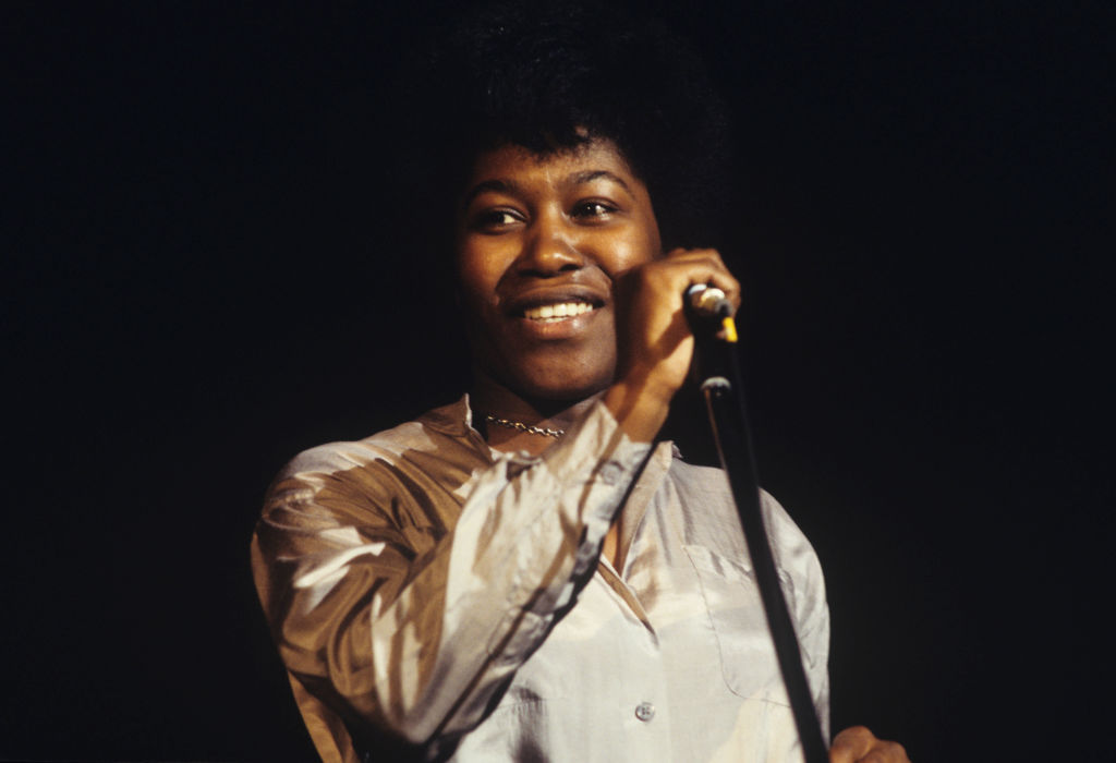 Joan Armatrading on stage at the Bottom Line in New York City, October 1976