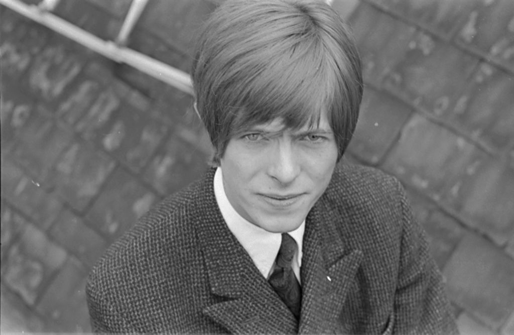 David Bowie in a 1967 photoshoot on a rooftop in central London