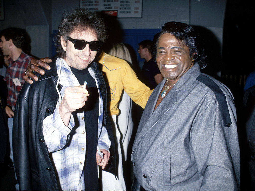 Bob Dylan and James Brown, New York, 1990