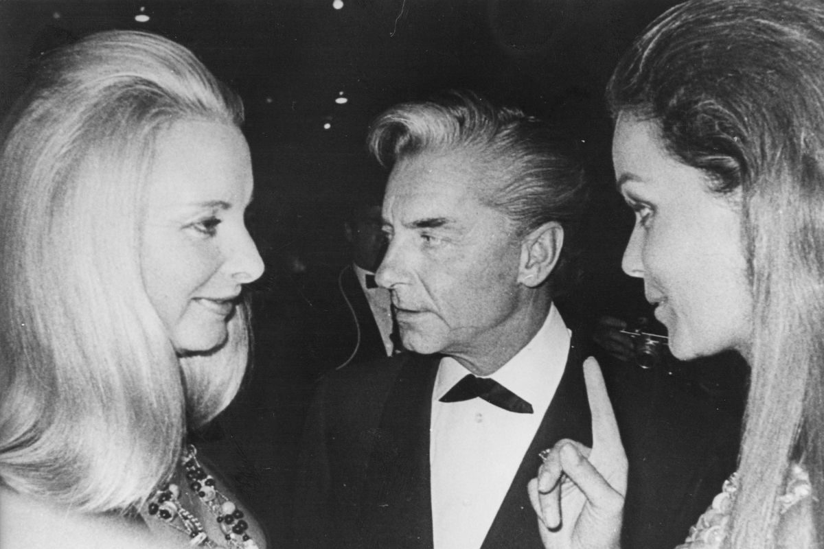 Herbert von Karajan with his second wife Eliette (left), Salzburg, Austria, 1970