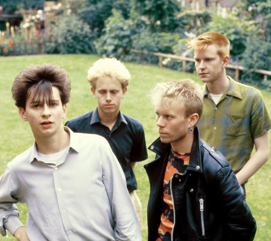 Dave Gahan, Martin Gore, Vince Clarke and Andy Fletcher of Depeche Mode, spring 1981