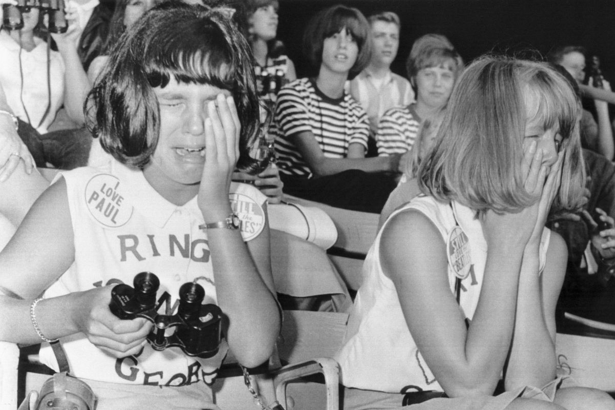 Beatles fans in tears