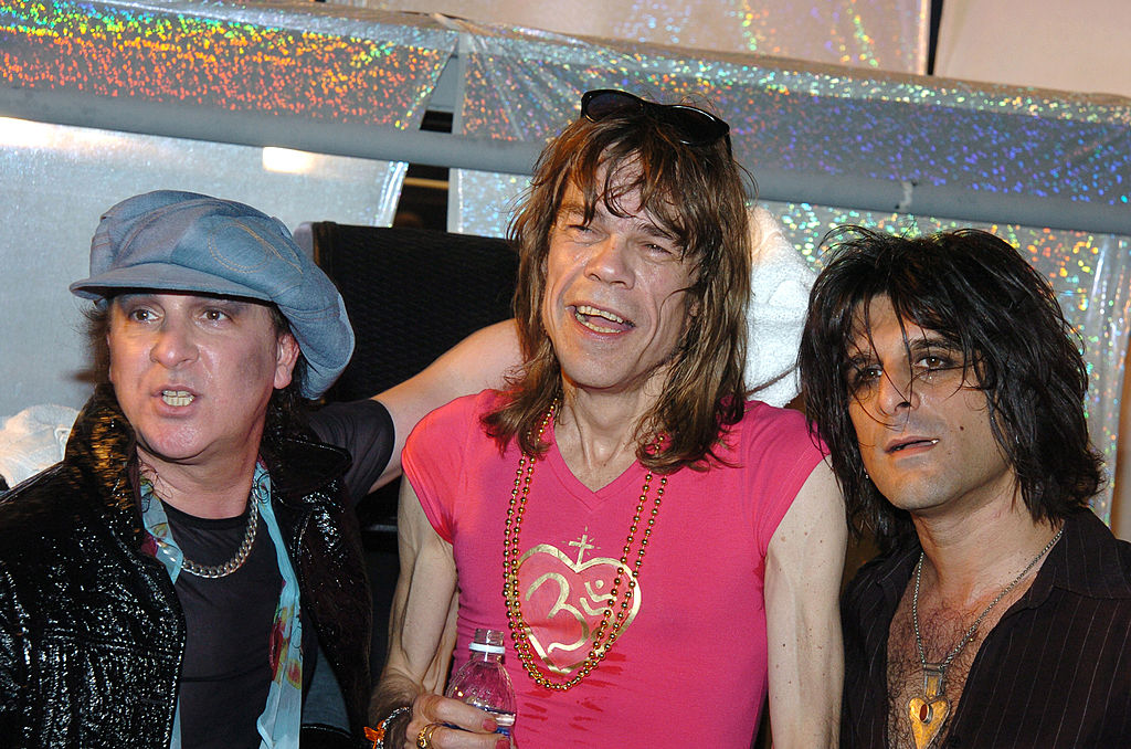 Sylvain Sylvain, David Johansen and Steve Conte of the New York Dolls during their 2004 reunion tour