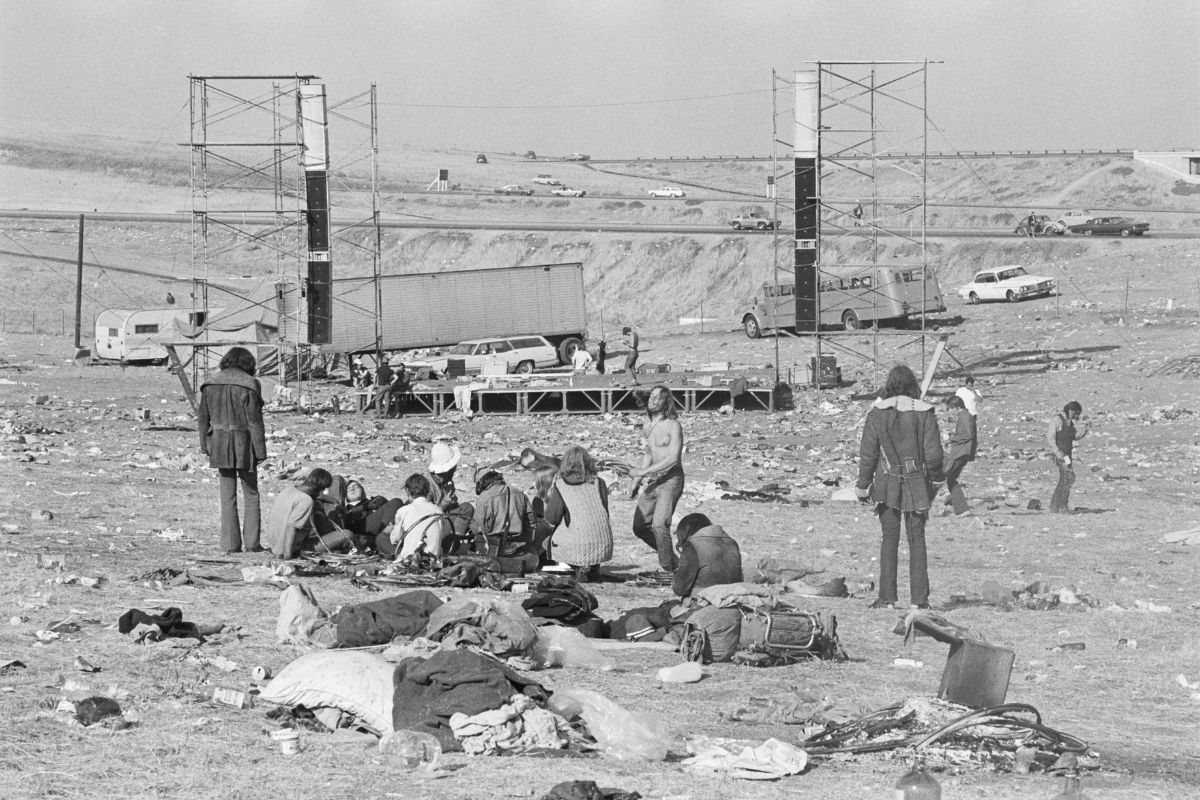 Desolate scenes at Altamont the day after the festival
