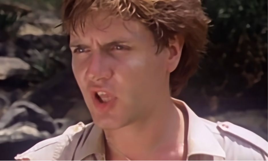 Singer Simon Le Bon in the video for Duran Duran's Hungry Like the Wolf