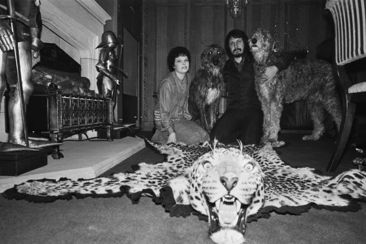 John Entwistle with his wife Alison at their home, London, UK, 24th November 1974