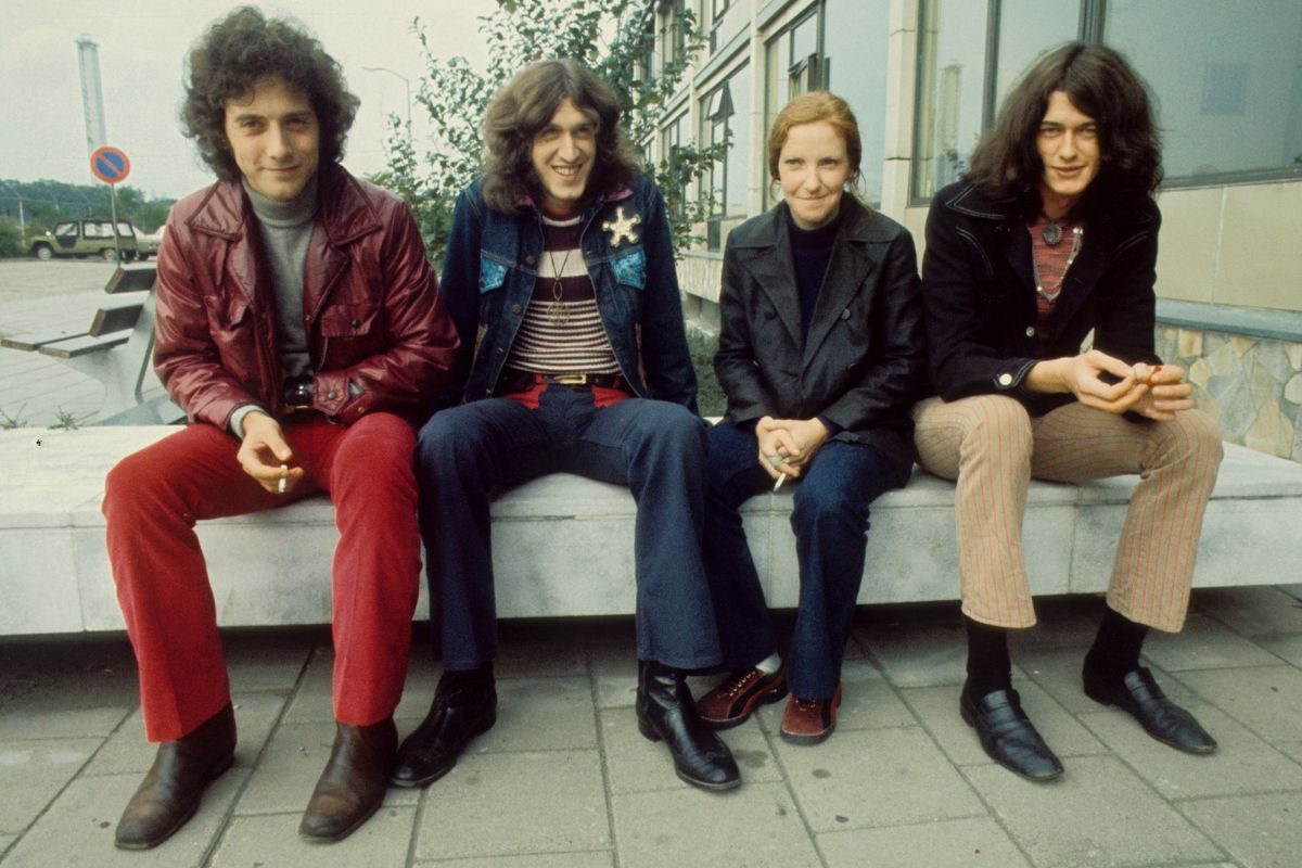 Velvet Underground, rock band, 1971. (L-R) Doug Yule, Willie Alexander, Maureen Tucker and Walter Powers