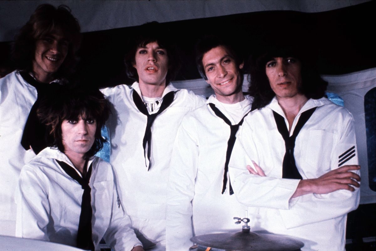 The Rolling Stones 1974. Left to right: Mick Taylor, Keith Richards, Mick Jagger, Charlie Watts, Bill Wyman