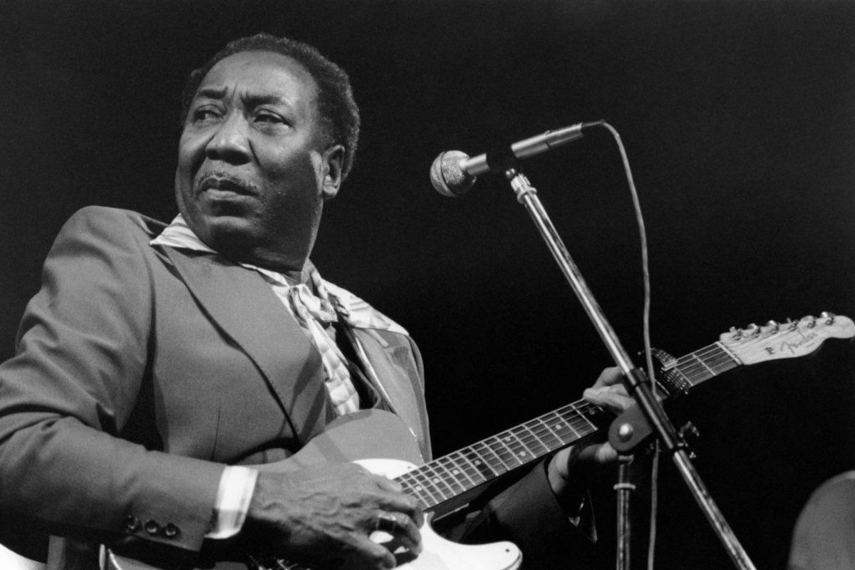 Muddy Waters at the Newport Jazz Festival in London on 30th October 1976
