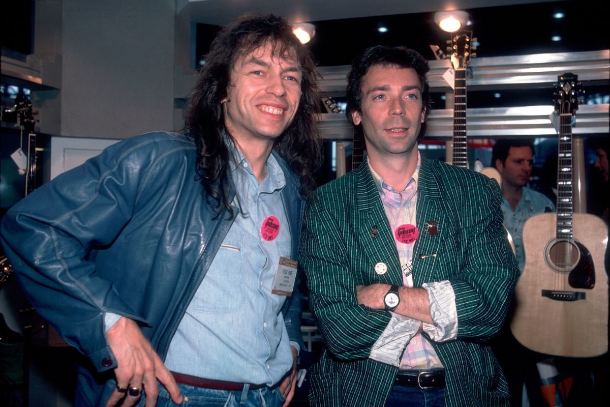 Steve Howe (Yes) and Steve Hackett (Genesis) of GTR, June 15, 1986