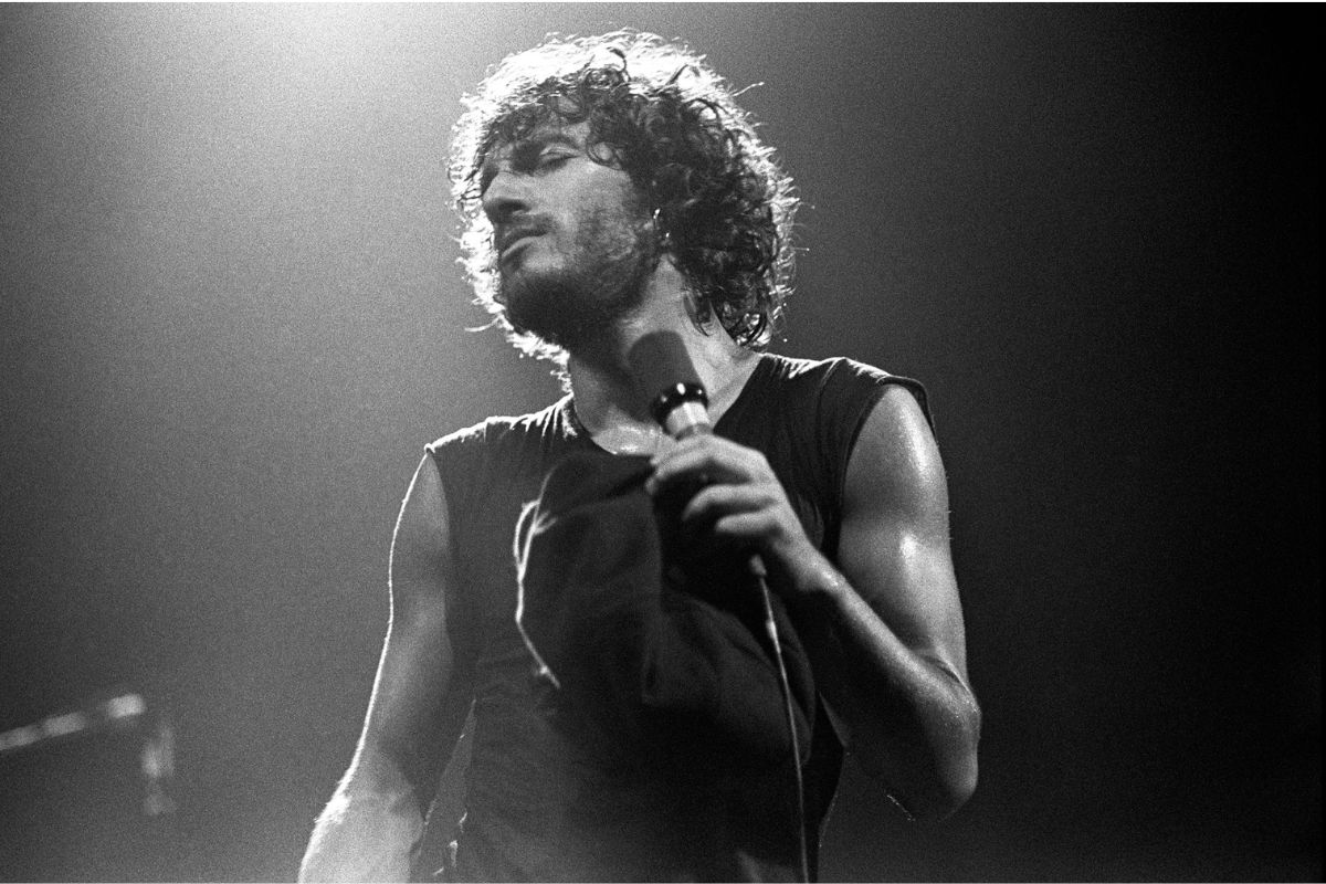 Bruce Springsteen performs with The E-Street Band at Alex Cooley's Electric Ballroom on August 21, 1975 in Atlanta, Georgia