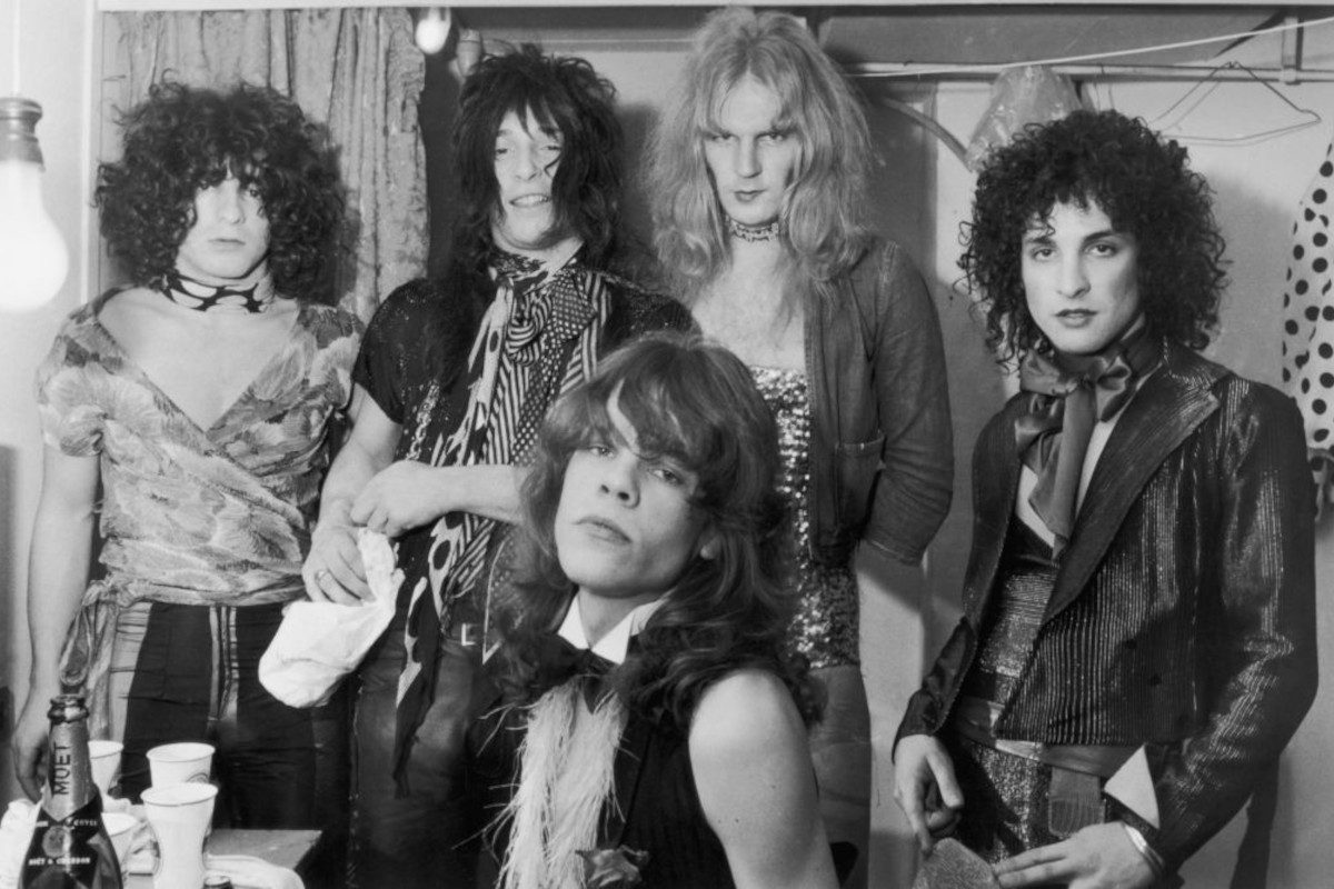 New York Dolls in their dressing room, 30th October 1972