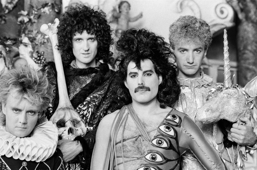 British rock group Queen making a video for their latest single "Its A Hard Life" in Munich, West Germany. 22nd June 1984