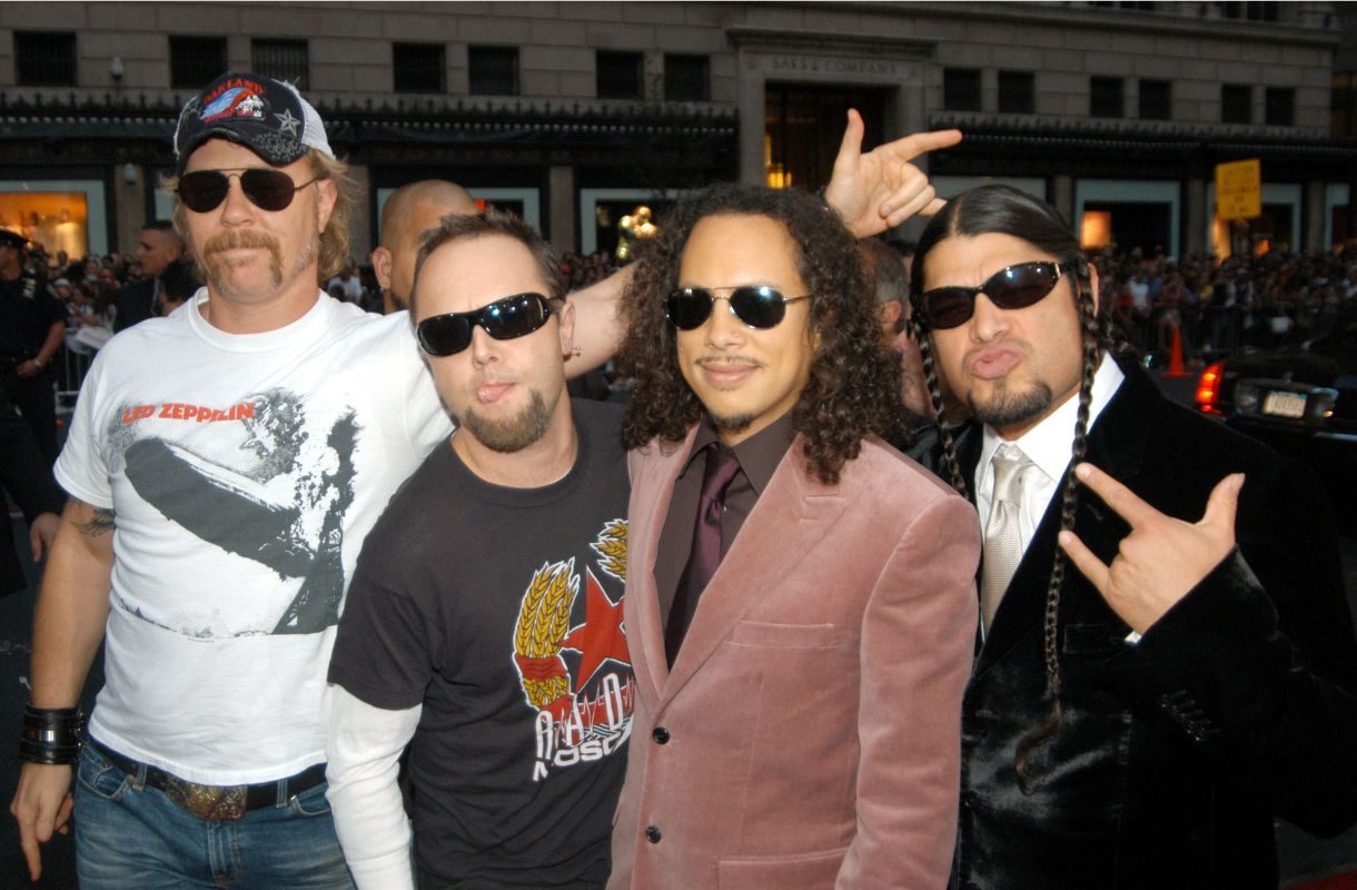 Metallica: L-R James Hetfield, Lars Ulrich, Kirk Hammett and Robert Trujillo