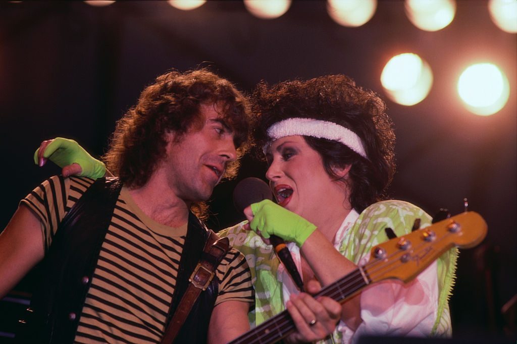 Pete Sears and Grace Slick of Jefferson Starship, 1984
