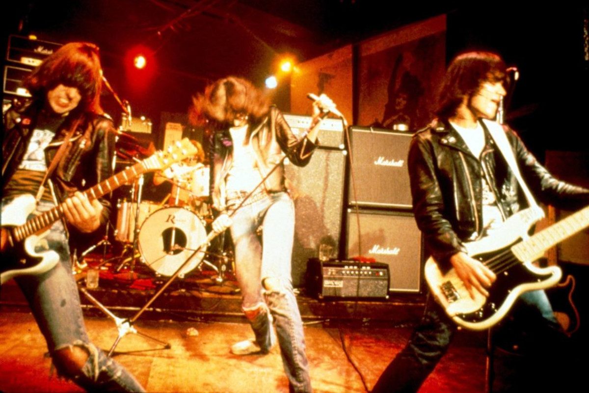 The Ramones performing at CBGB, circa 1977
