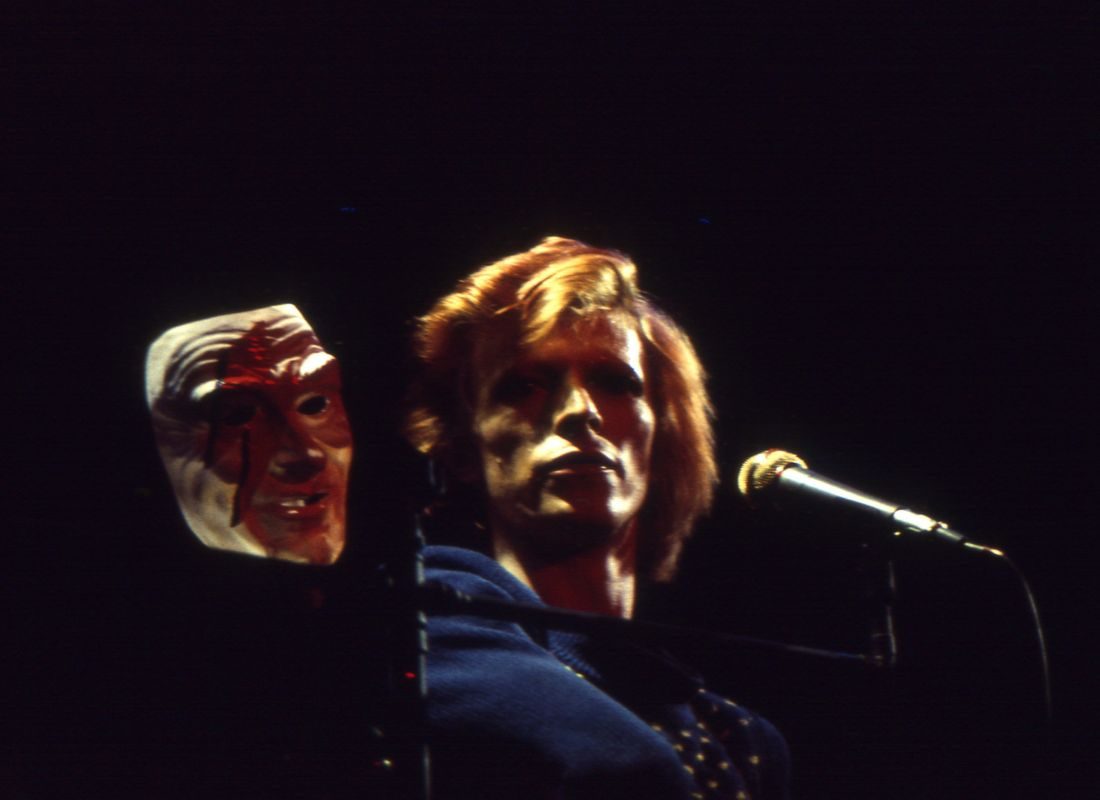 David Bowie on stage in Nashville on his Diamond Dogs tour, 1974