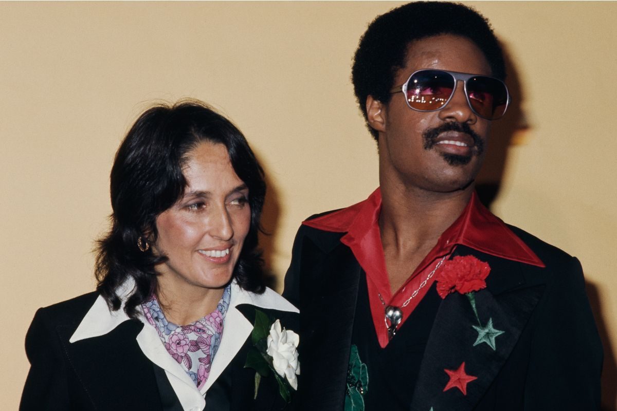 Joan Baez and Stevie Wonder, February 1976
