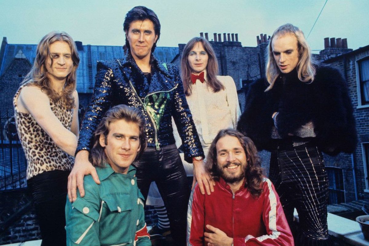 Roxy Music posed in West London, 1972