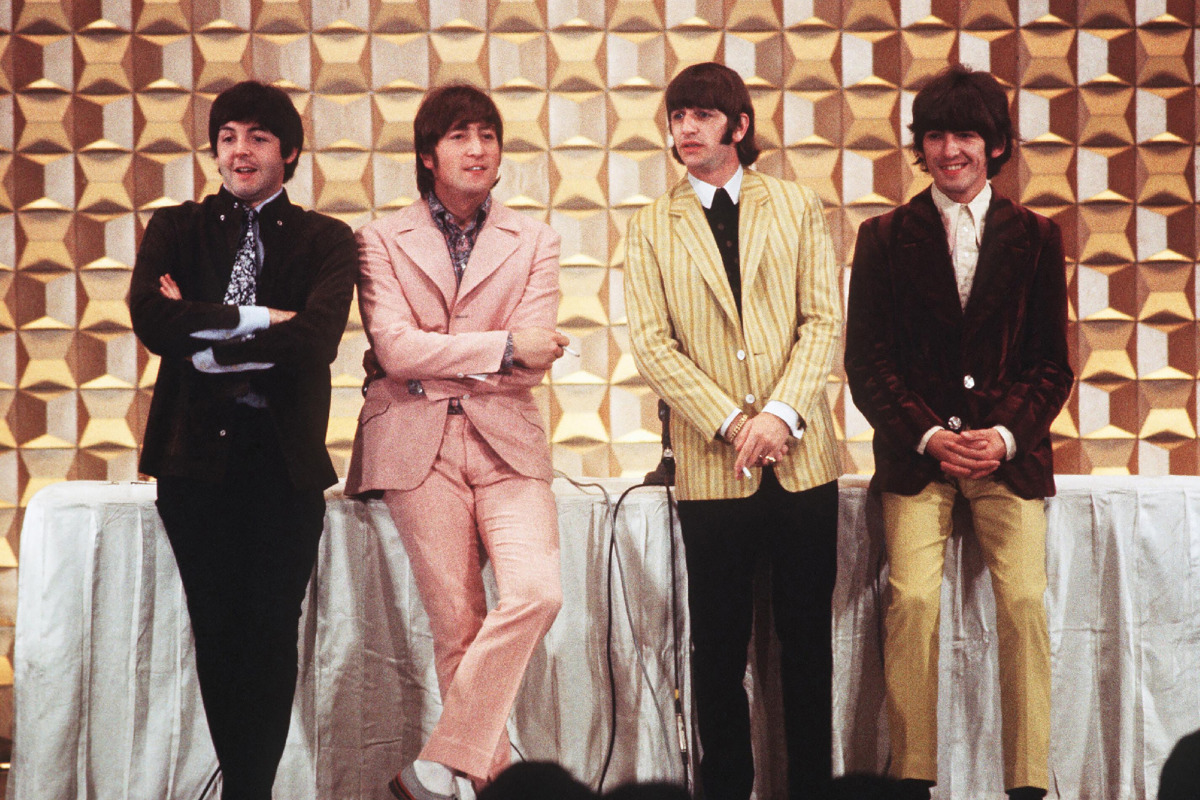 The Beatles holding a press conference in Tokyo, 29 June 1966