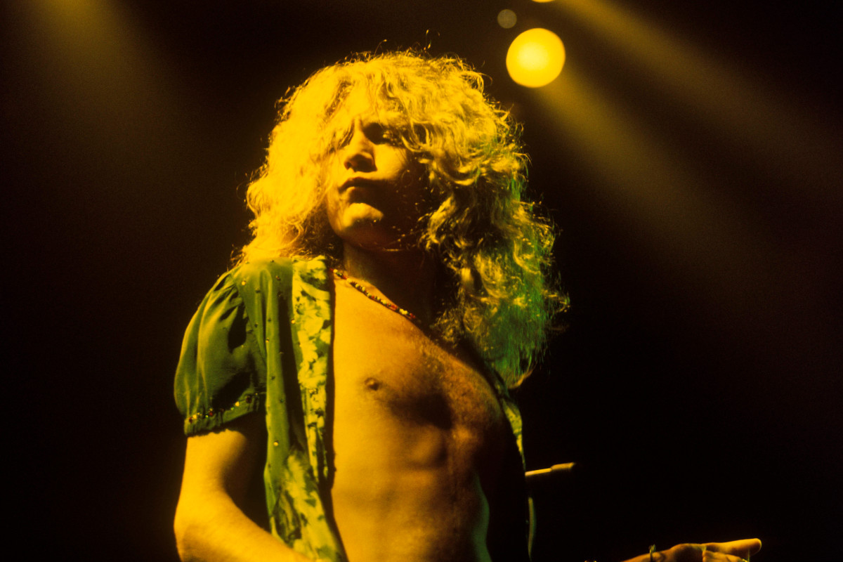 Robert Plant of Led Zeppelin on the third of three nights at Madison Square Garden, 29th July 1973