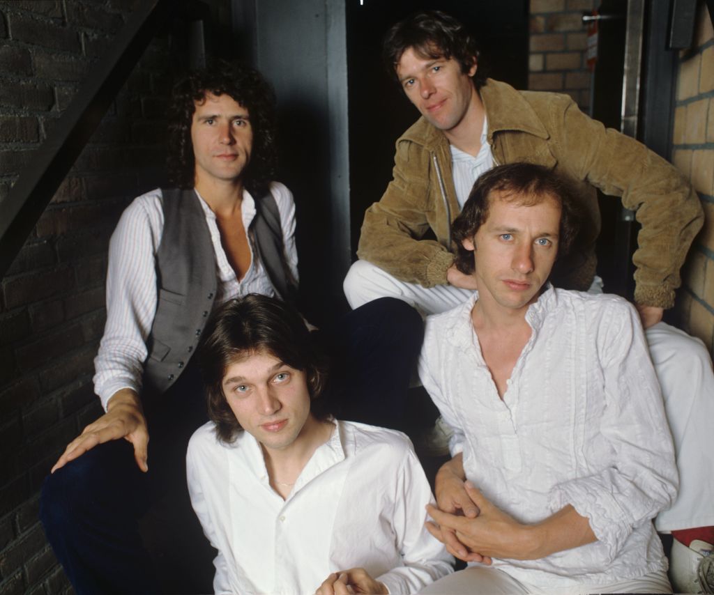 Dire Straits, Amsterdam, 1978. Clockwise from top left: John Illsley, Pick Withers, Mark Knopfler and David Knopfler