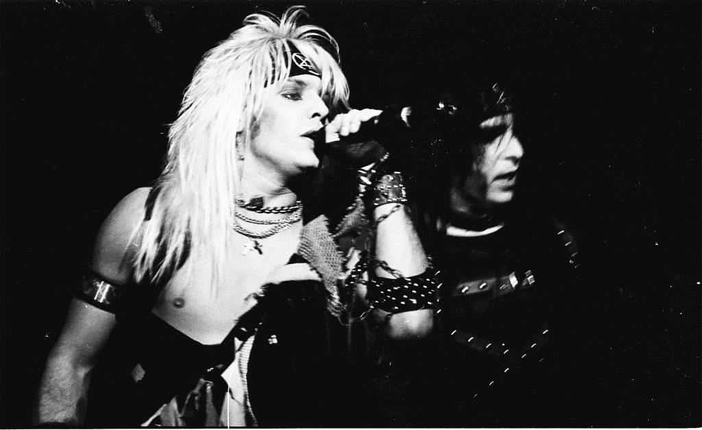 Vince Neil and Mick Mars of Motley Crue, live in New York, May 9,1983 in New York