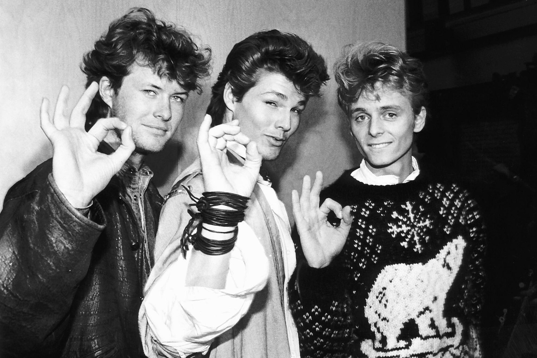 Group photo of a-Ha, circa 1986