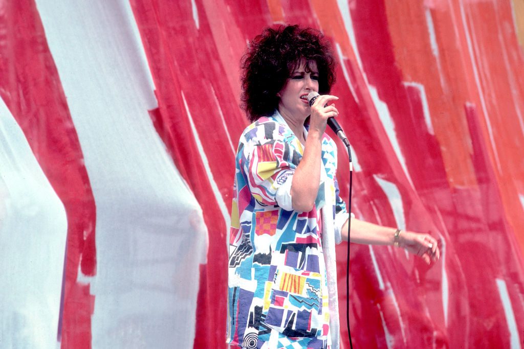 Grace Slick of Starship at Live Aid, Veteran's Stadium, Philadelphia, July 13, 1985