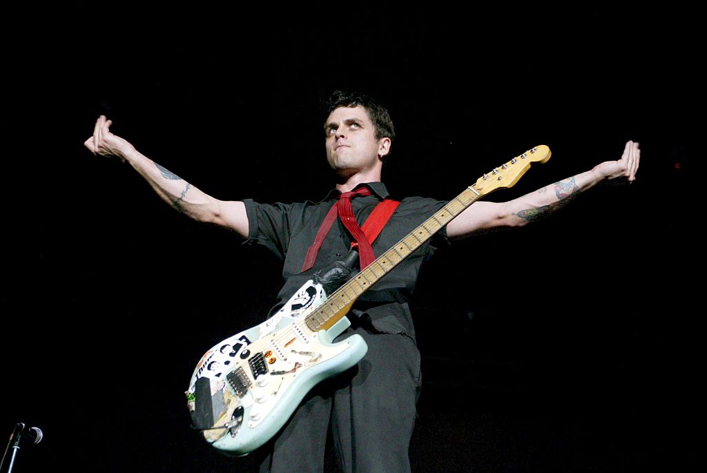 Billie Joe Armstrong of Green Day at Wembley Arena, London, 18 July 2002