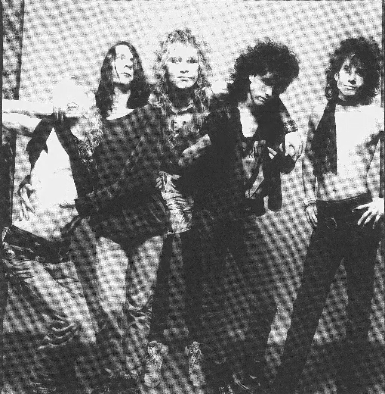 Green River, way back in 1986. L-R Bruce Fairweather, Mark Arm, Jeff Ament, Alex Vincent, Stone Gossard.