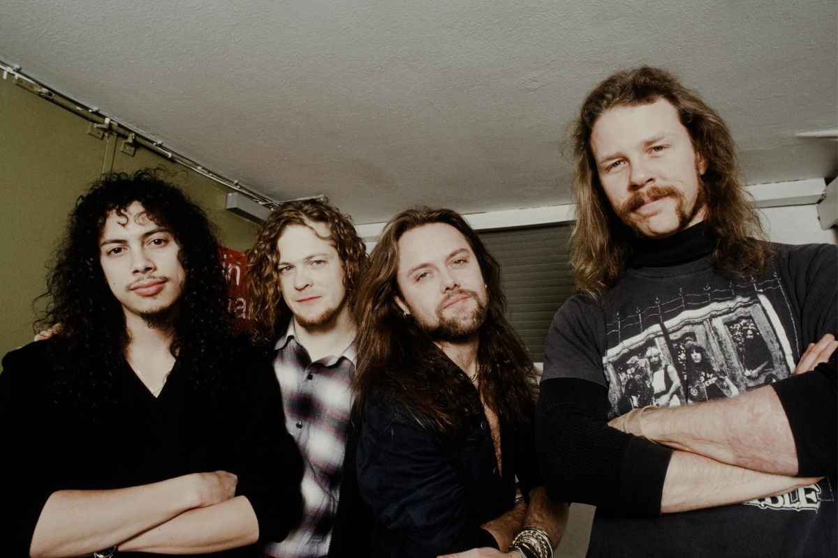 Metallica, 1991. From left, Kirk Hammett, Jason Newsted, Lars Ulrich, James Hetfield