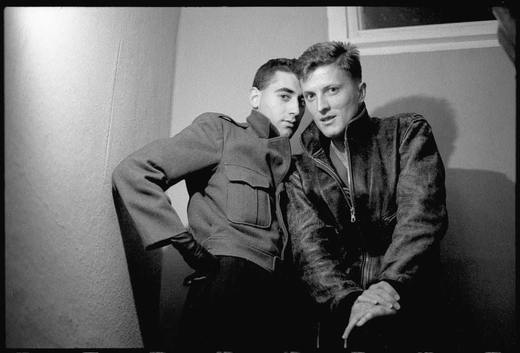 Singer Gabi Delgado-Lopez (left) and Robert Gorl of German electropunk group DAF (Deutsch-Amerikanische Freundschaft) in Cologne, Germany, 23rd January 1982