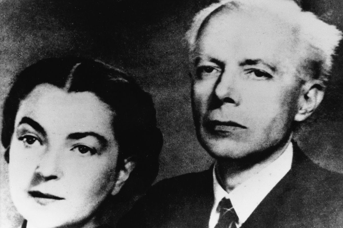 Bela Bartok, Composer, Hungary: with his second wife Ditta Pasztory - 1938