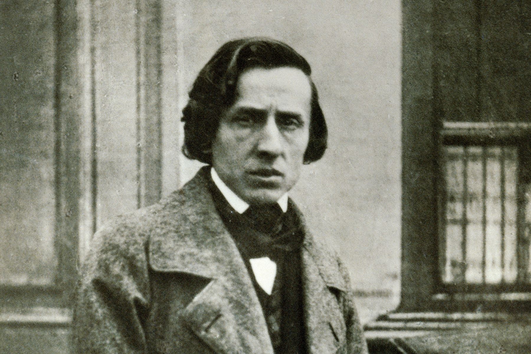 Only photograph of Frederic Chopin, Polish pianist and composer, 1849.