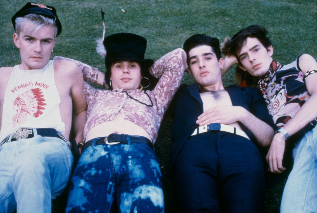 The Cult, English goth rock band, 1984. Left to right: guitarist Billy Duffy, singer Ian Astbury, drummer Nigel Preston, bassist Jamie Stewart