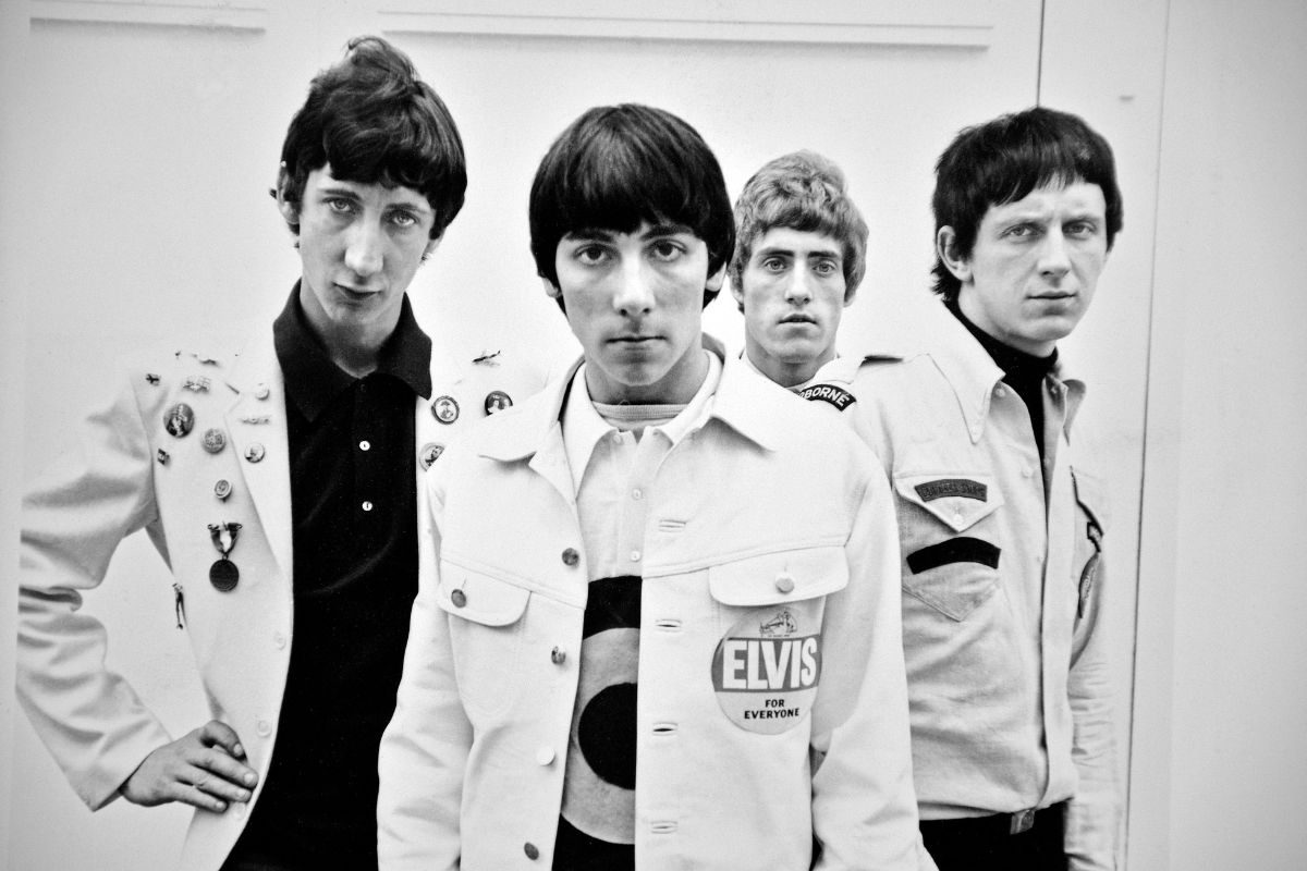 The Who pose for a group portrait, London, 1965. L-R Pete Townshend, Keith Moon, Roger Daltrey and John Entwistle