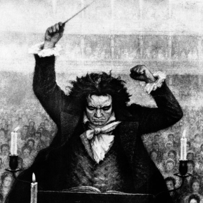 Ludwig van Beethoven conducting