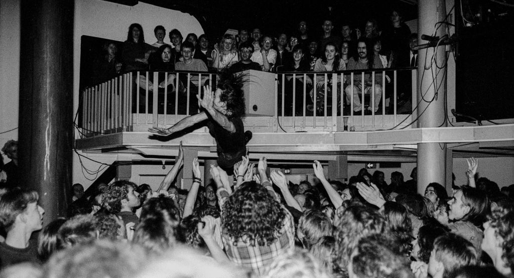 A typically frenzied live Pearl Jam set, Amsterdam, February 1992