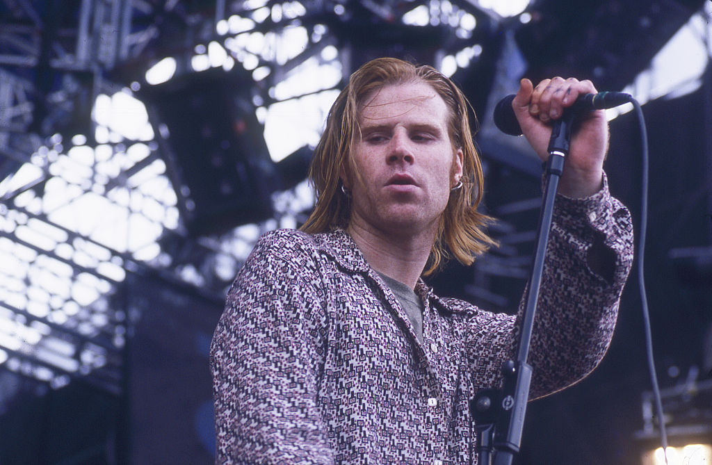 Mark Lanegan of rock band Screaming Trees performing on July 20th,1996 in Quebec City, Canada