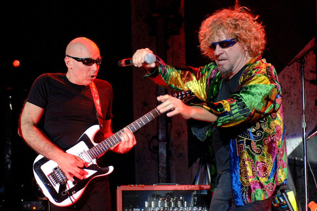Joe Satriani and Sammy Hagar of Chickenfoot performing at The Fillmore on May 17, 2009