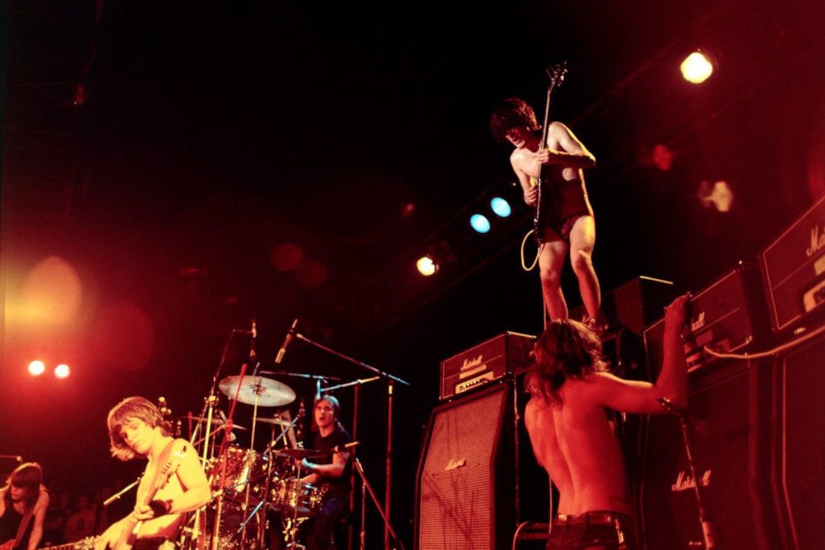 AC/DC performing live, circa 1975/76