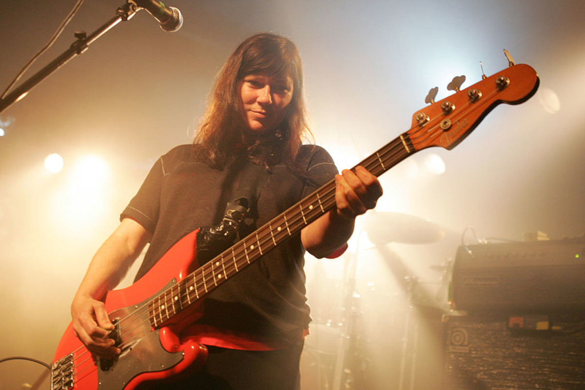 Kim Deal performing live with The Pixies, 2004
