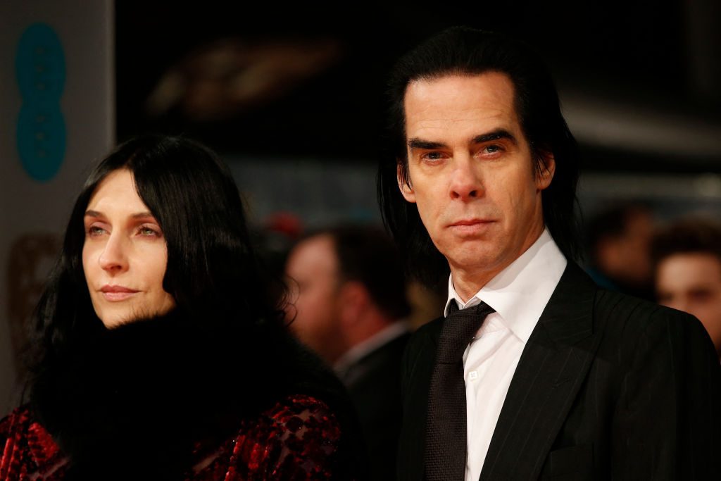 Nick Cave and his wife Susie Bick at the BAFTA British Academy Film Awards, February 8, 2015