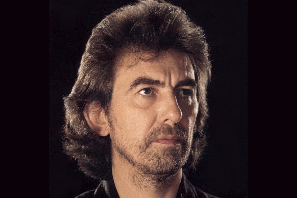 George Harrison poses for a portrait in Los Angeles, California, 1987