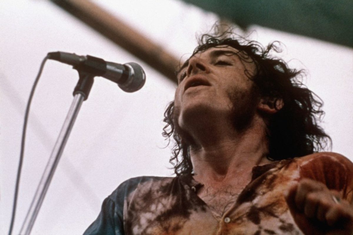 Joe Cocker at Woodstock music festival, 1969