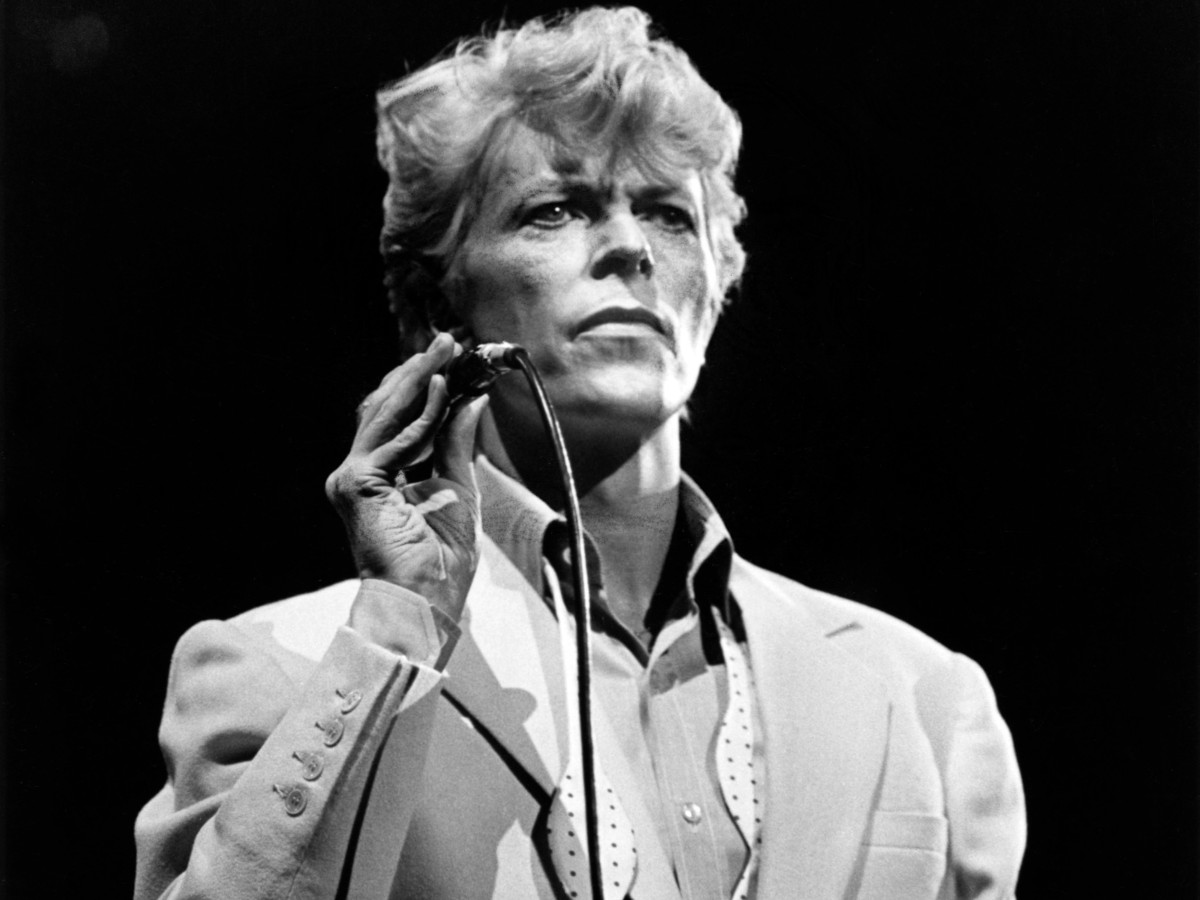 David Bowie performing on stage - Serious Moonlight tour, 1983