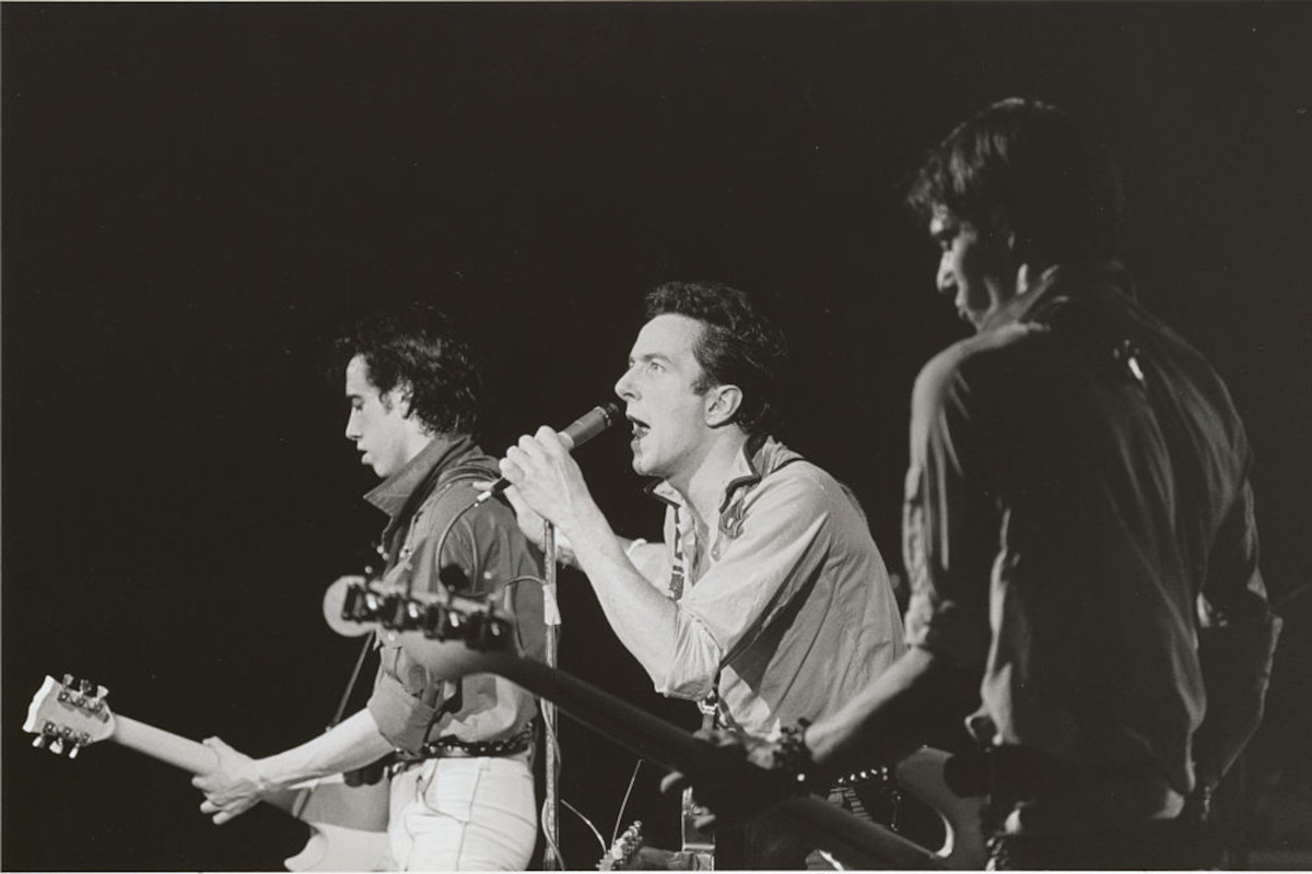 The Clash performing on stage, 1981