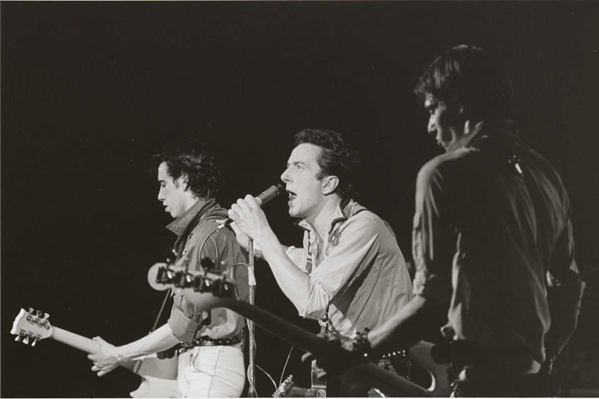 The Clash performing on stage, 1981