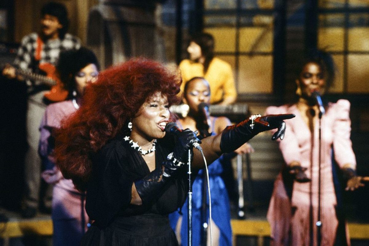 Chaka Khan during the SNL 'I Feel for You' skit on November 3, 1984